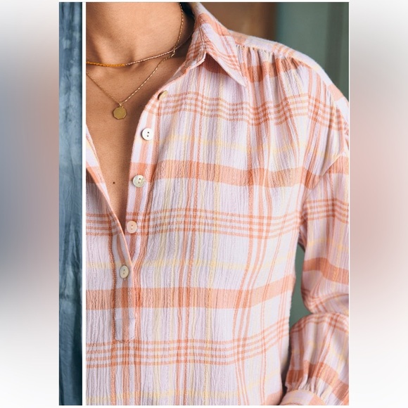 Faherty Olli Check Shirt long sleeve button down up plaid shirt small‎ NWT - Picture 5 of 5